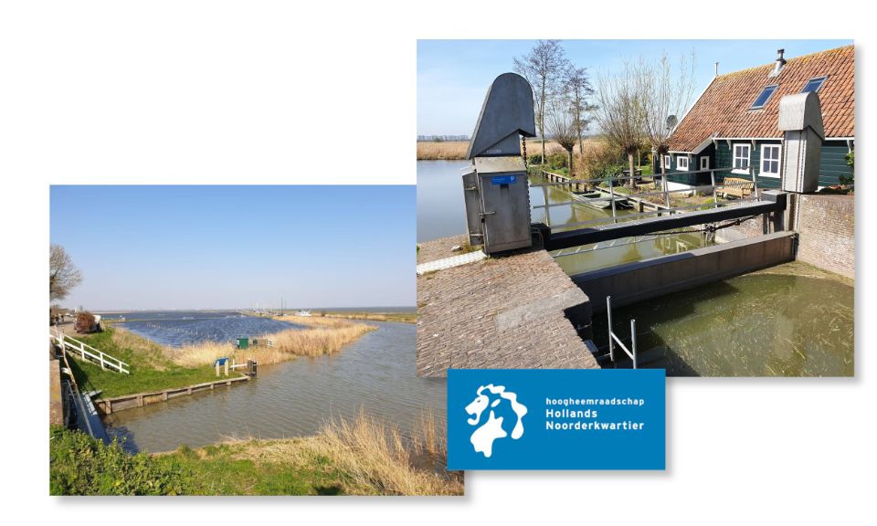 2 photos of the IJsselmeer.